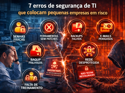 7 erros de segurança de TI que colocam pequenas empresas em risco