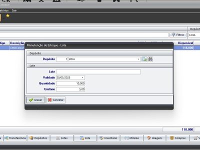Controle de lotes e validade no ERPClass